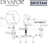 Bristan Sail 3 Hole Basin Mixer Tap Spares